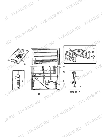 Взрыв-схема холодильника Electrolux ER3814C - Схема узла Cooling system 017